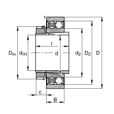 {(dio)S 2205-K-2RS-TVH-C3 + H305, (j) DIN 630  DIN 5415 (bio)(zhn)Ҫߴ, F׺;oɂ(c)ܷ