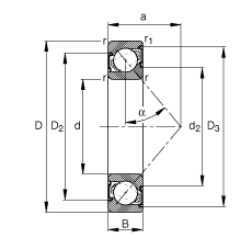 ǽ|S 7205-B-2RS-TVP, (j) DIN 628-1 ˜ʵҪߴ|  = 40ɂ(c)ܷ