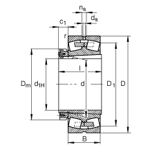 {(dio)ĝLS 23184-K-MB + H3184, (j) DIN 635-2 (bio)(zhn)Ҫߴ, F׺;o