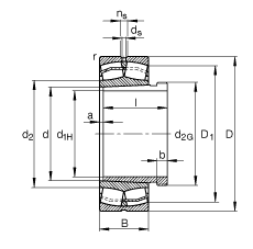 {(dio)ĝLS 22326-E1-K-T41A + AHX2326G, (j) DIN 635-2 (bio)(zhn)Ҫߴ, F׺ж